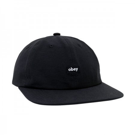 OBEY　キャップ　"OBEY LOWERCASE TECH 6 PANEL STRAPBACK CAP"　(Black)