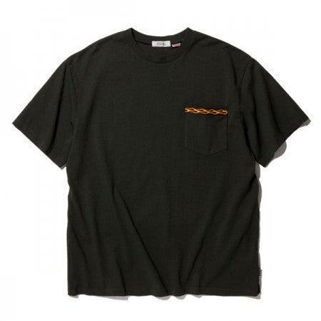 RADIALL　Tシャツ　"FLAMES CREW NECK POCKET T-SHIRT S/S"　(Black)