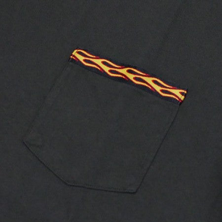 RADIALL　Tシャツ　"FLAMES CREW NECK POCKET T-SHIRT S/S"　(Black)