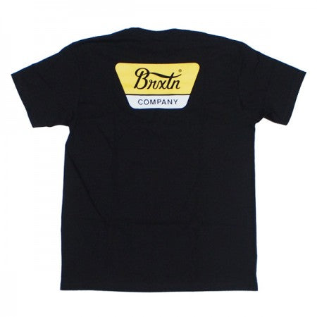 BRIXTON　Tシャツ　"LINWOOD S/S STANDARD TEE"　(Black / Yellow)