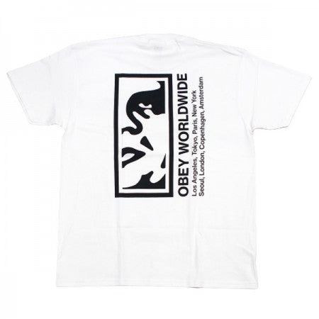 ★30%OFF★ OBEY　Tシャツ　"OBEY HALF FACE ICON CLASSIC TEE"　(White)