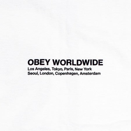 ★30%OFF★ OBEY　Tシャツ　"OBEY HALF FACE ICON CLASSIC TEE"　(White)