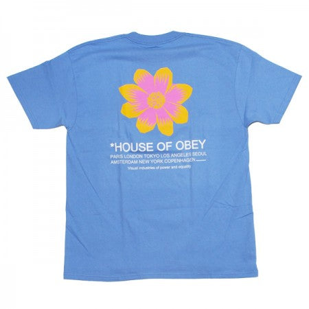 OBEY　Tシャツ　"HOUSE OF OBEY FLOWER CLASSIC TEE"　(Digital Violet)