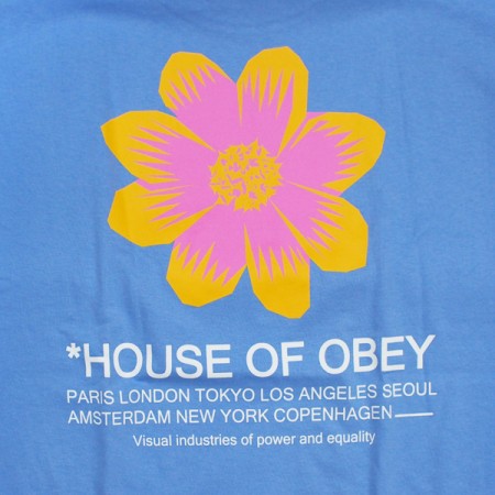 OBEY　Tシャツ　"HOUSE OF OBEY FLOWER CLASSIC TEE"　(Digital Violet)