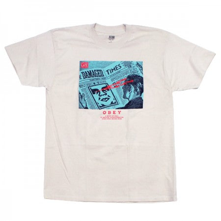 OBEY　Tシャツ　"OBEY WAKE UP CALL CLASSIC TEE"　(Cream)