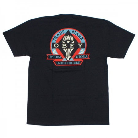 OBEY　Tシャツ　"OBEY DYSTOPIA UTOPIA CLASSIC TEE"　(Black)