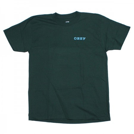 OBEY　Tシャツ　"OBEY DESTRUCTION AND CONSTRUCTION CLASSIC TEE"　(Forest Green)