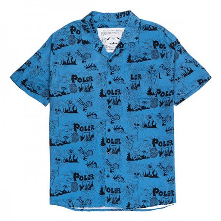POLeR　S/Sシャツ　"ALOHA SHIRT"　(Mystic Portal Blue)