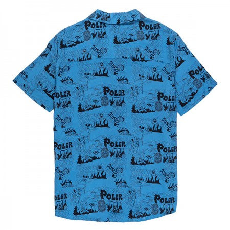 POLeR　S/Sシャツ　"ALOHA SHIRT"　(Mystic Portal Blue)