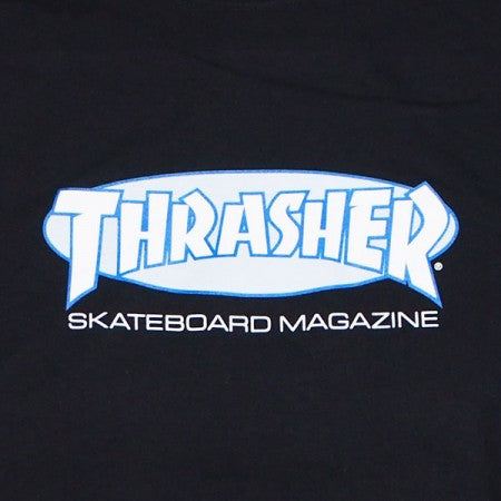 THRASHER　Tシャツ　"OVAL MAG TEE"　(Black/White)