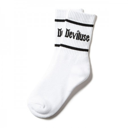 Deviluse　ソックス　"FLAT LOGO SOCKS"　(White)