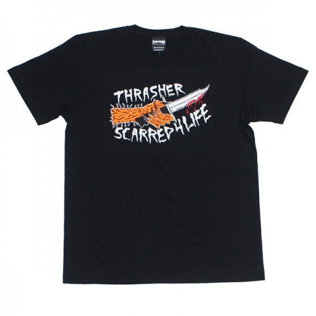 THRASHER　Tシャツ　"SCARRED TEE"　(Black)
