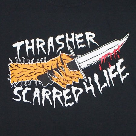THRASHER　Tシャツ　"SCARRED TEE"　(Black)