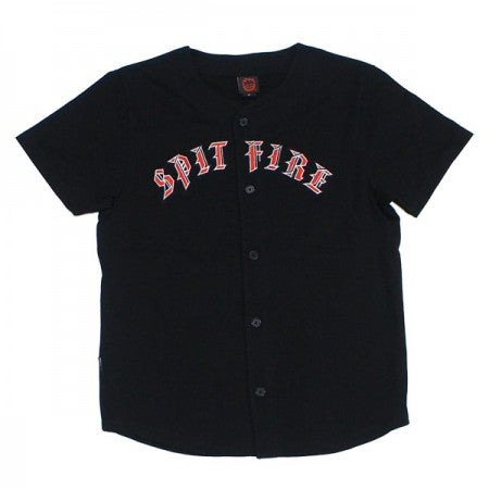 SPITFIRE　ベースボールシャツ　"OLD E CUSTOM BUTTON FRONT JERSEY"　(Black)
