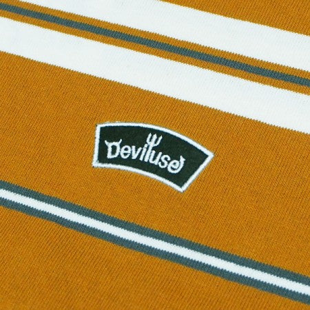 Deviluse　Tシャツ　"ROUND LOGO BORDER TEE"　(Brown)