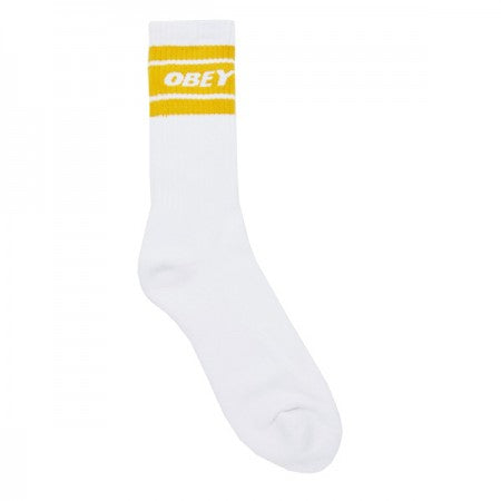 OBEY　ソックス　"COOPER Ⅱ SOCKS"　(White / Old Gold)