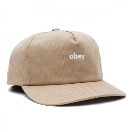 OBEY　キャップ　"LOWERCASE SNAPBACK CAP"　(Light Khaki)