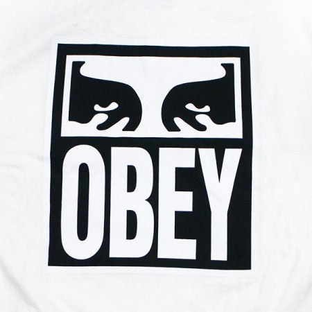 OBEY　L/STシャツ　"OBEY EYES ICON 2 HEAVYWEIGHT LONG SLEEVE TEE"　(White)