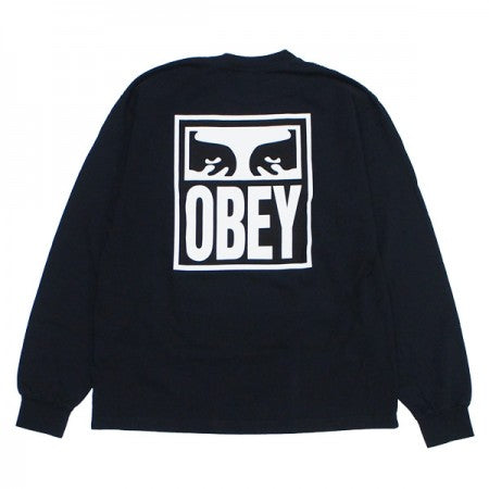 OBEY　L/STシャツ　"OBEY EYES ICON 2 HEAVYWEIGHT LONG SLEEVE TEE"　(Off Black)