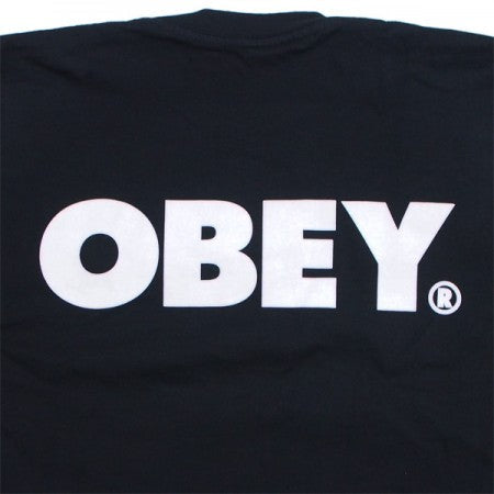 OBEY　L/STシャツ　"OBEY BOLD HEAVYWEIGHT LONG SLEEVE TEE"　(Off Black)