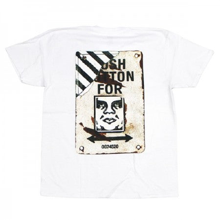 OBEY　Tシャツ　"CROSSWALK SIGN CLASSIC TEE"　(White)