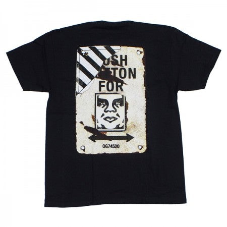 OBEY　Tシャツ　"CROSSWALK SIGN CLASSIC TEE"　(Black)