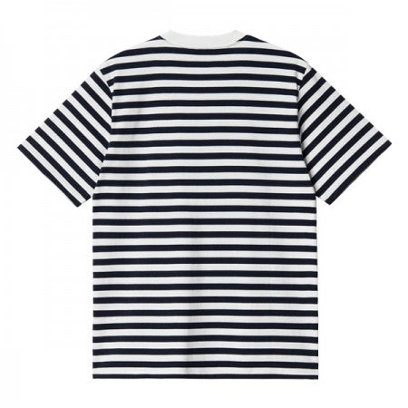★30%OFF★ Carhartt WIP　Tシャツ　"S/S SCOTTY POCKET T-SHIRT"　(Scotty Stripe, Dark Navy / White)