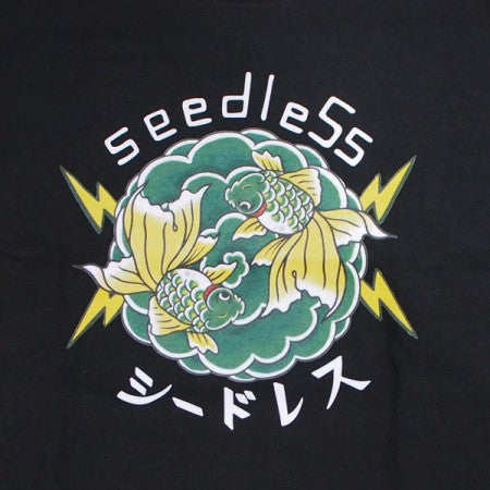 seedleSs　L/S Tシャツ　"GREEN GOLDFISH L/S TEE"　(Black)