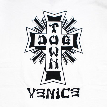 DOGTOWN　Tシャツ　"CROSS LOGO VENICE TEE"　(White / Black)