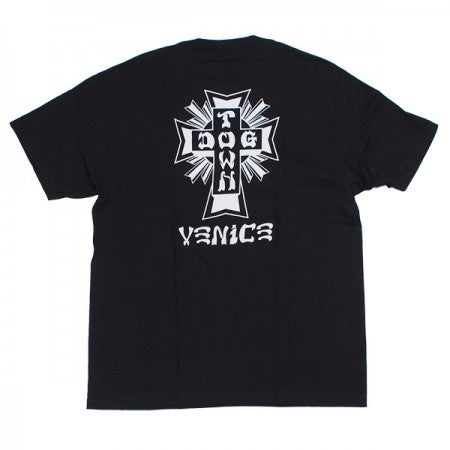 DOGTOWN　Tシャツ　"CROSS LOGO VENICE TEE"　(Black / White)