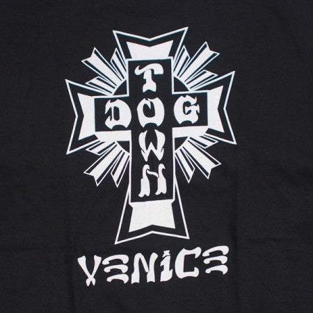 DOGTOWN　Tシャツ　"CROSS LOGO VENICE TEE"　(Black / White)