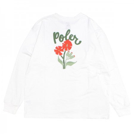 POLeR　L/STシャツ　"POPPY RELAX FIT L/S TEE"　(White)