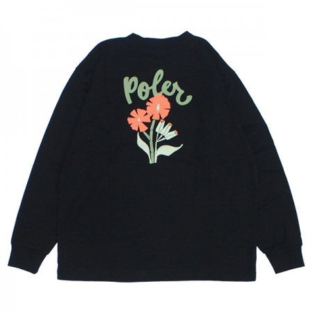 POLeR　L/STシャツ　"POPPY RELAX FIT L/S TEE"　(Black)