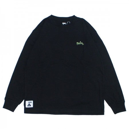 POLeR　L/STシャツ　"POPPY RELAX FIT L/S TEE"　(Black)