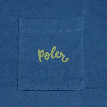 POLeR　Tシャツ　"SCRIPT POCKET RELAX FIT TEE"　(Blue Gray)