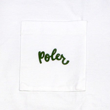 POLeR　Tシャツ　"SCRIPT POCKET RELAX FIT TEE"　(White)