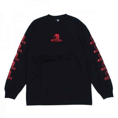 SKULL SKATES　"LOGO ロングスリーブ Tシャツ"　(Black/Red)