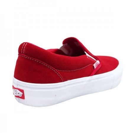 VANS　"SLIP-ON PRO"　(SUEDE) Red/White