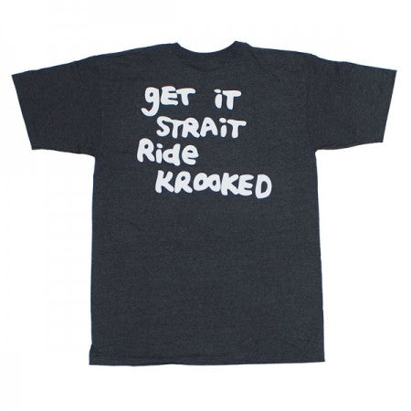 KROOKED　Tシャツ　"STRAIT SHMOLO TEE"　(Charcoal Heather)