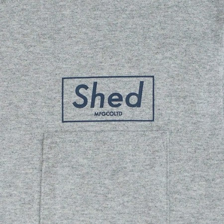 Shed Tシャツ "PO box" (gray/navy)