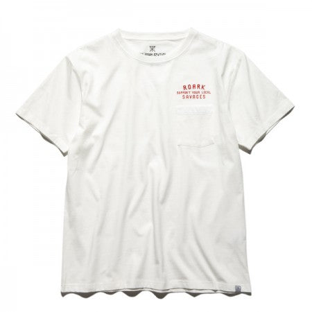 ROARK REVIVAL　Tシャツ　""LOCAL SAVAGES" POCKET TEE"　(White)