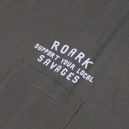 ROARK REVIVAL　Tシャツ　""LOCAL SAVAGES" POCKET TEE"　(Charcoal)