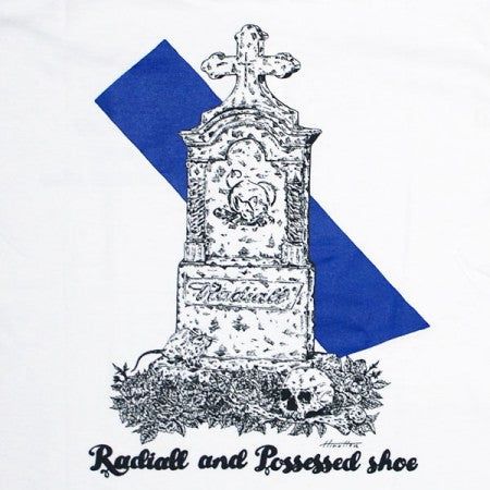 RADIALL×POSSESSED SHOE.CO　Tシャツ　"GRAVE CREW NECK T-SHIRT S/S"　(White)