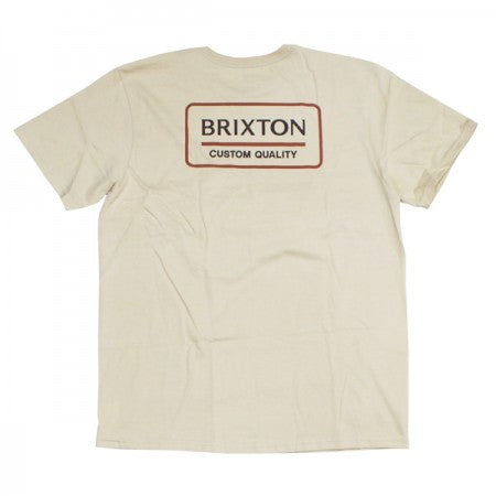 ★30%OFF★ BRIXTON　Tシャツ　"PALMER PROPER S/S STANDARD TEE"　(Cream / Paradise Orange / Dark Ear)