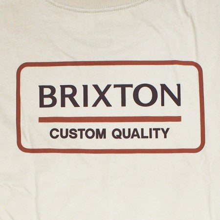 ★30%OFF★ BRIXTON　Tシャツ　"PALMER PROPER S/S STANDARD TEE"　(Cream / Paradise Orange / Dark Ear)