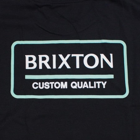 BRIXTON　Tシャツ　"PALMER PROPER S/S STANDARD TEE"　(Black / Jade / Off White)