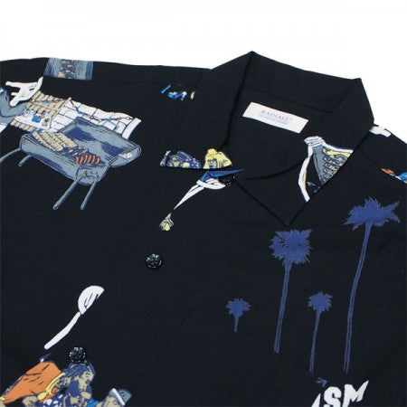 RADIALL　S/Sシャツ　"BIBLE OPEN COLLARED SHIRT S/S"　(Black)