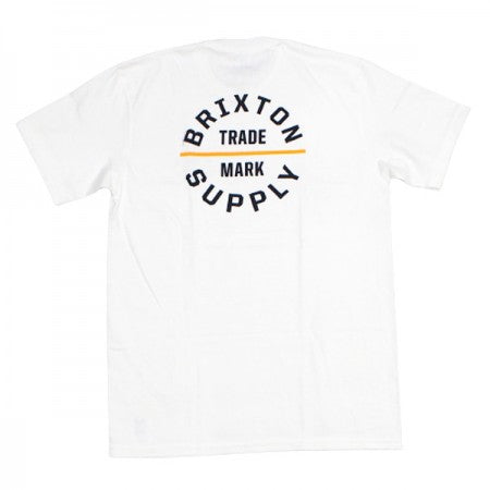 BRIXTON　Tシャツ　"OATH V S/S STANDARD TEE"　(White / Golden Glow)