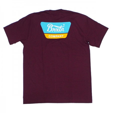 ★30%OFF★ BRIXTON　Tシャツ　"LINWOOD S/S STANDARD TEE"　(Burgundy / Teal)