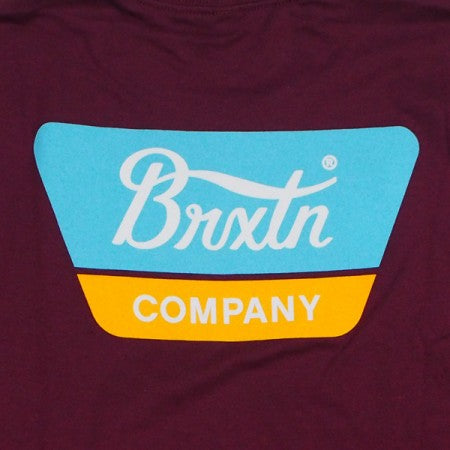 ★30%OFF★ BRIXTON　Tシャツ　"LINWOOD S/S STANDARD TEE"　(Burgundy / Teal)